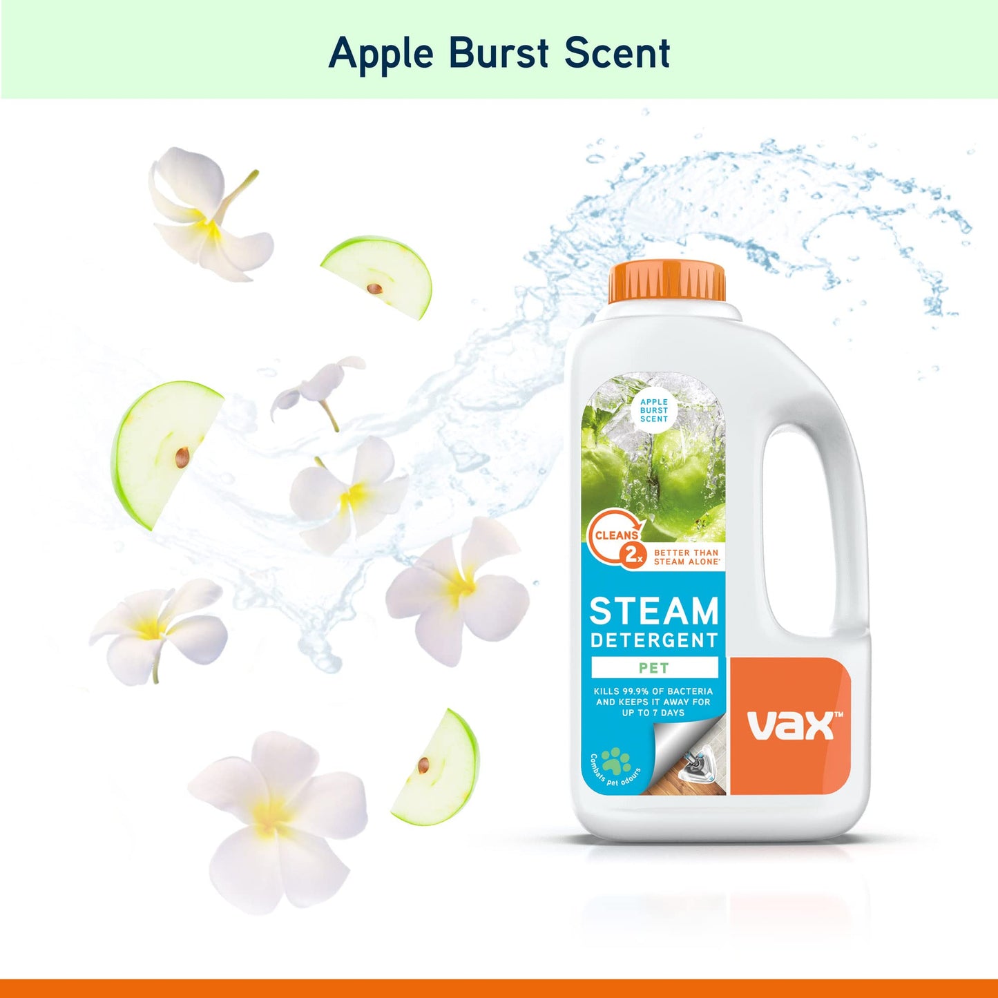 Vax 1L Pet Steam Detergent | Neutralises Pet Odours | Breaks down grease and grime - 1-9-132813