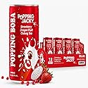 Popping Jacky Boba Tea Drink (Pack of 12) with Popping Boba Pearls - Ready to Drink Bottled Bubble Tea - Strawberry Dragon Fruit Oolong Fruit Tea