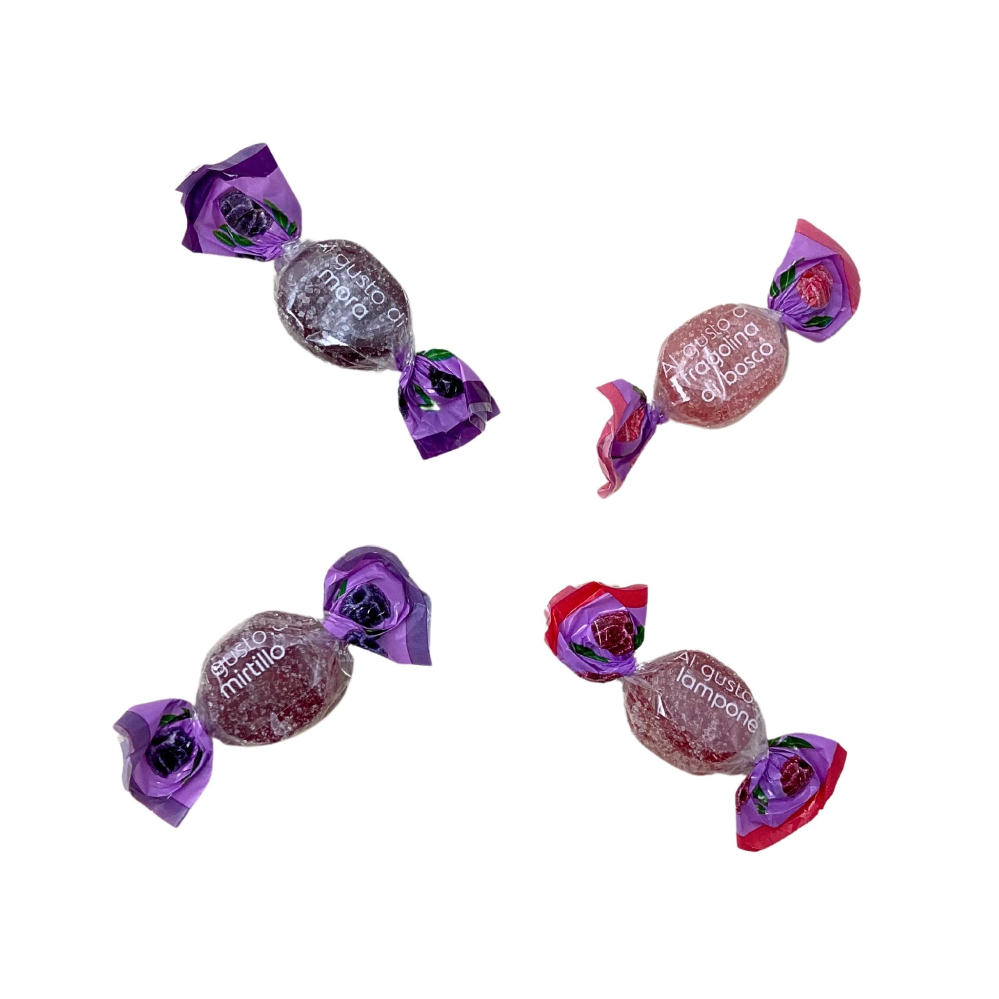 Premium Italian Berry Jelly Candies - 2.25lb 4 Flavors Berry Assortment - Vegan, Gluten Free, Natural Flavors, Individually Wrapped, Perfect