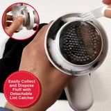 SINGER Compact Fabric Shaver and Lint Remover | Portable, Battery Operated Device with 3 Stainless Steel Blades & Detachable Lint Catcher