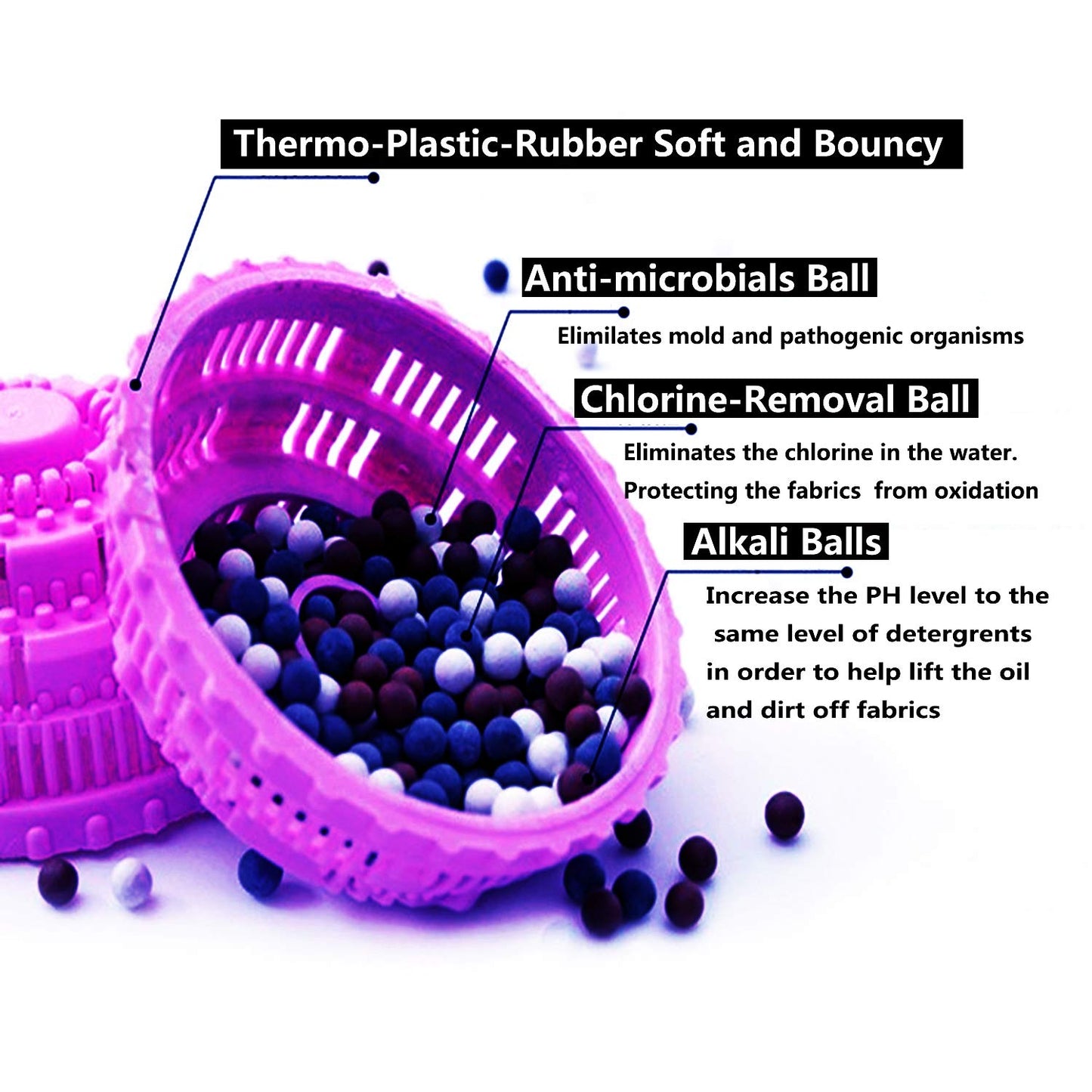 Laundry Washing Machine Balls Washer and Dryer Washing Ball Set of 2