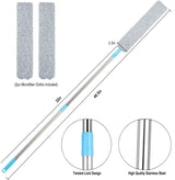 Retractable Gap Dust Cleaner Under Appliance Microfiber Duster Dust Brush with Extension Pole (36 to 49 inches) Cleaning Duster for Bed High Ceilings