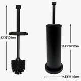 Indecor Home Matte Black Toilet Bowl Brush with Holder, Durable Bathroom Cleaning Tool, Modern Design for Easy Toilet Maintenance, Bathroom Cleaner