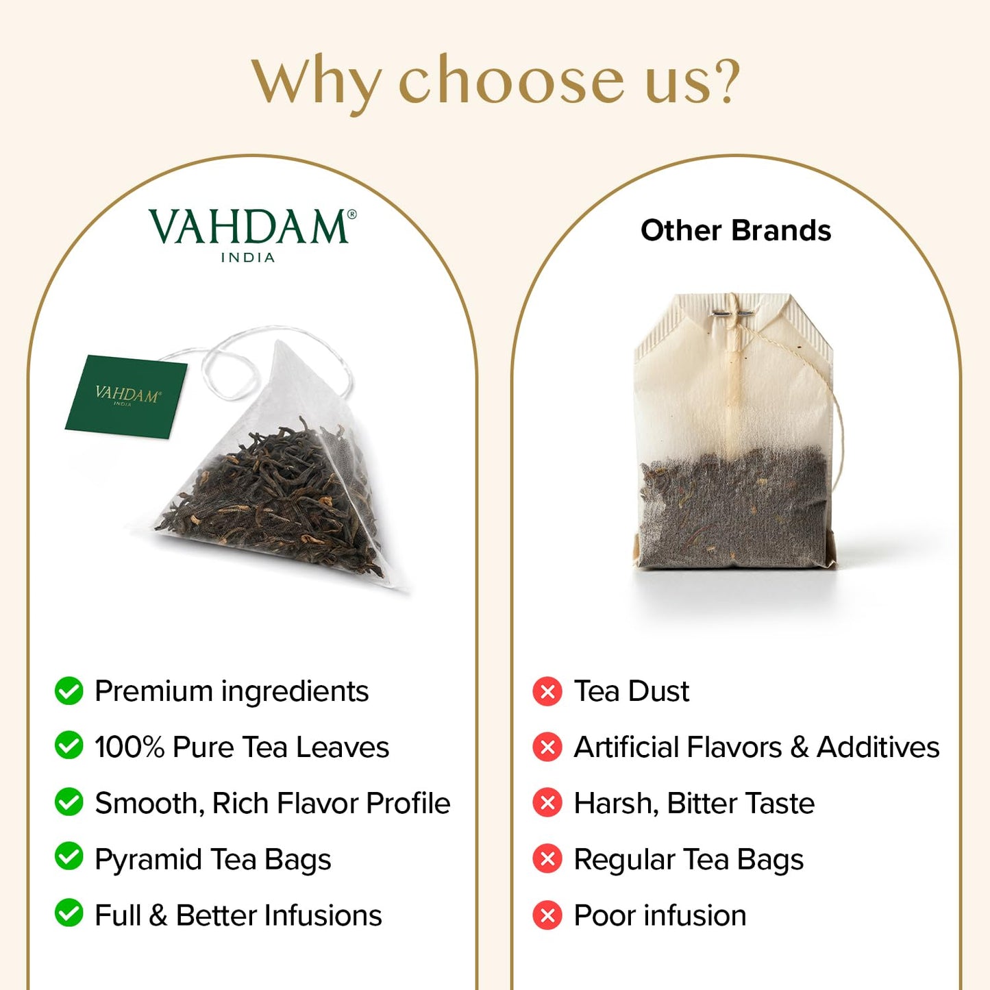 VAHDAM, Darjeeling Black Tea Bags (100 Count) High Caffeine, Non GMO, Gluten Free | Smooth & Sweet Tea With Distinguished Fruity Notes | Full Bodied
