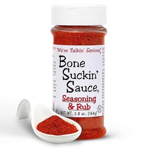 Bone Suckin' Seasoning & Rub, Original Blend, 5.8 Oz, Grilling Rubs, Dry Pork Rub, Gluten-Free, Non-GMO, Kosher, Great on Ribs, Pork, Beef, Chicken