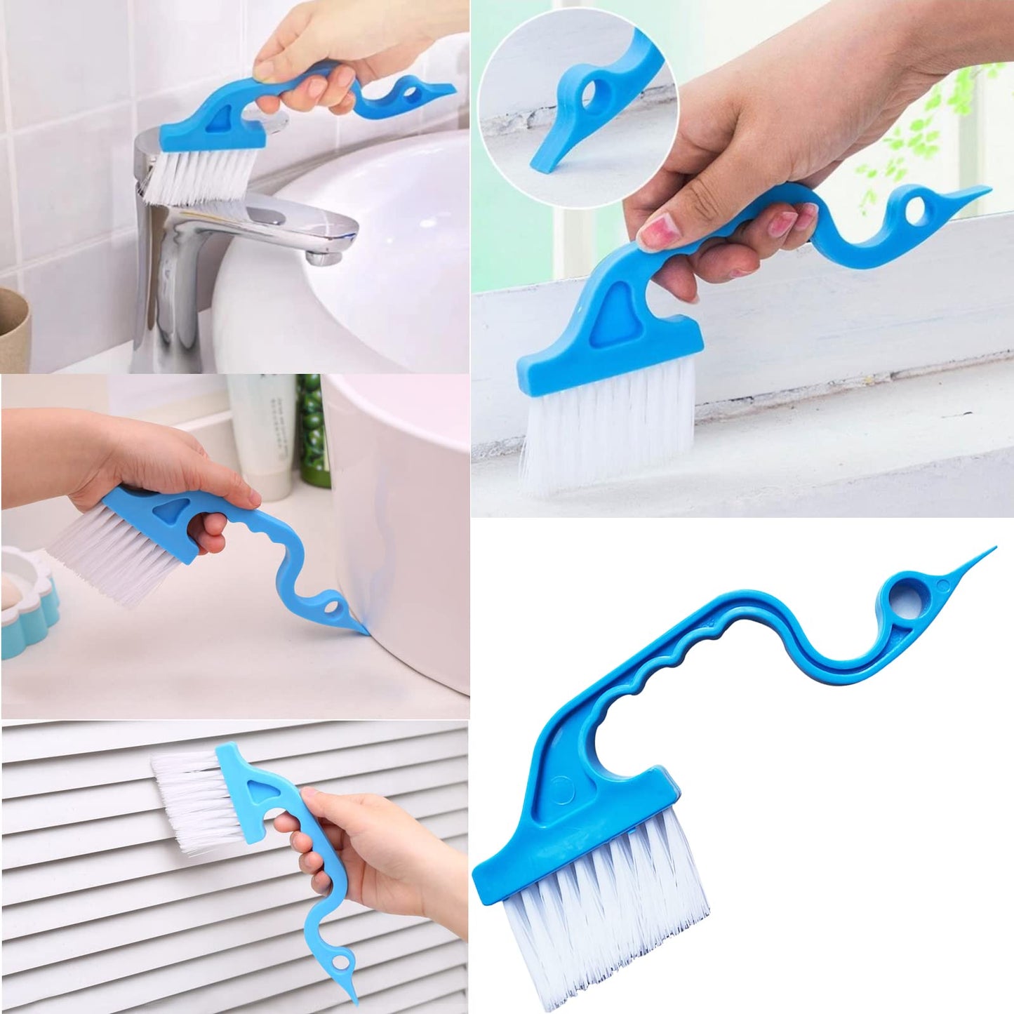 Broom and Dustpan Tweezers Tongs Cleaning Brushes Groove Gap Clean Tool Set 4 Pcs Kitchen Cleaning Brushes mini Kit Multipurpose Small Set for Home
