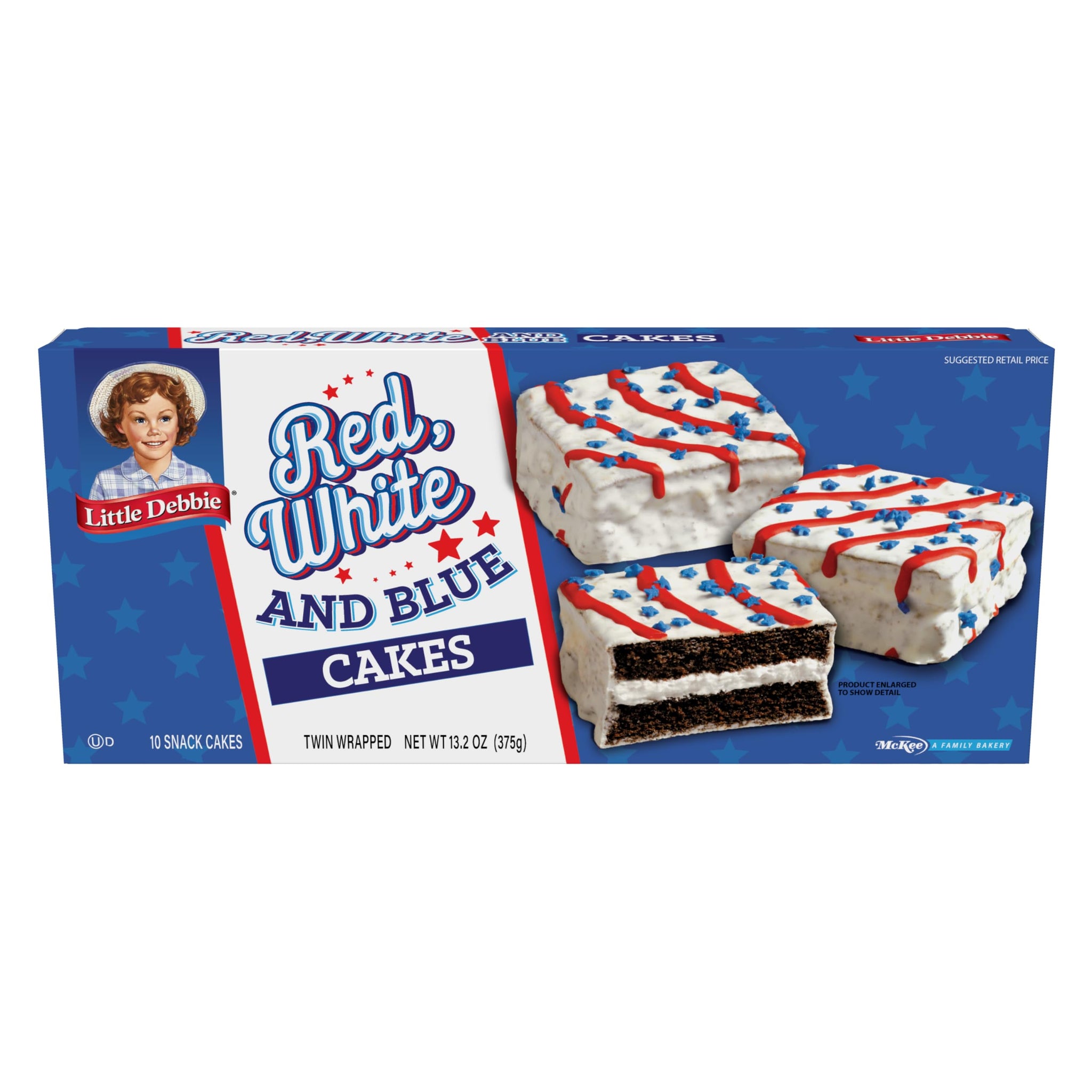 Little Debbie Red, White, & Blue Chocolate Cakes