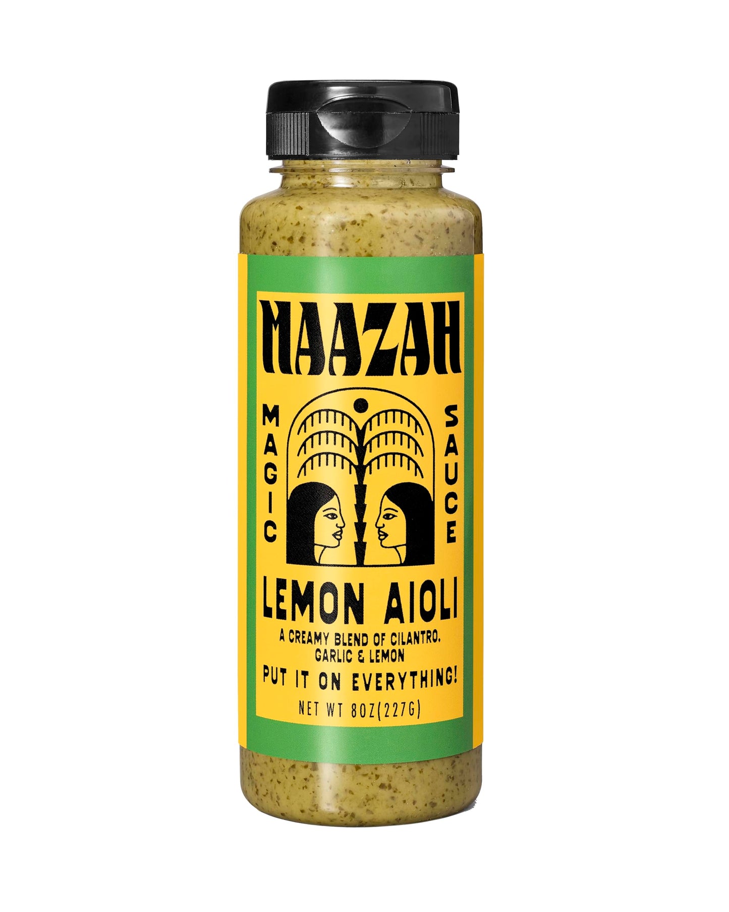MAAZAH Lemon Aioli - Premium Sauce/Condiment/Dressing/Marinade, Zesty & Creamy, Add Flavor in a Flash, Good on Everything, Gluten Free, Vegan, Nut