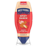 Best Foods Spicy Ranch Chicken Tender Mayonnaise Style Dip Spicy Ranch Delicious Flavor No Artificial Flavors 11.5 Fl Oz