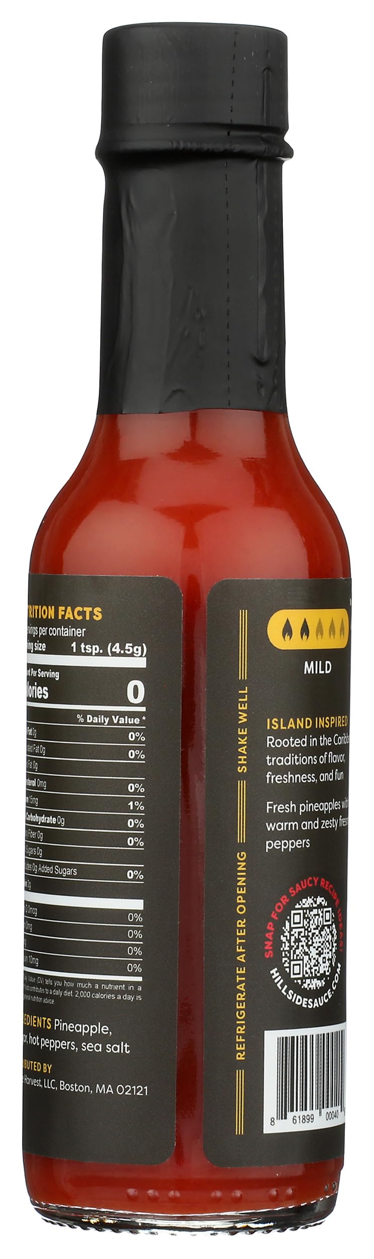 Hillside Harvest - Pineapple Fresno Hot Sauce Set, Gourmet, Handcrafted, Pepper and Pineapple, Low to Medium Heat Level, 5 oz. Bottle (Pack of 1)