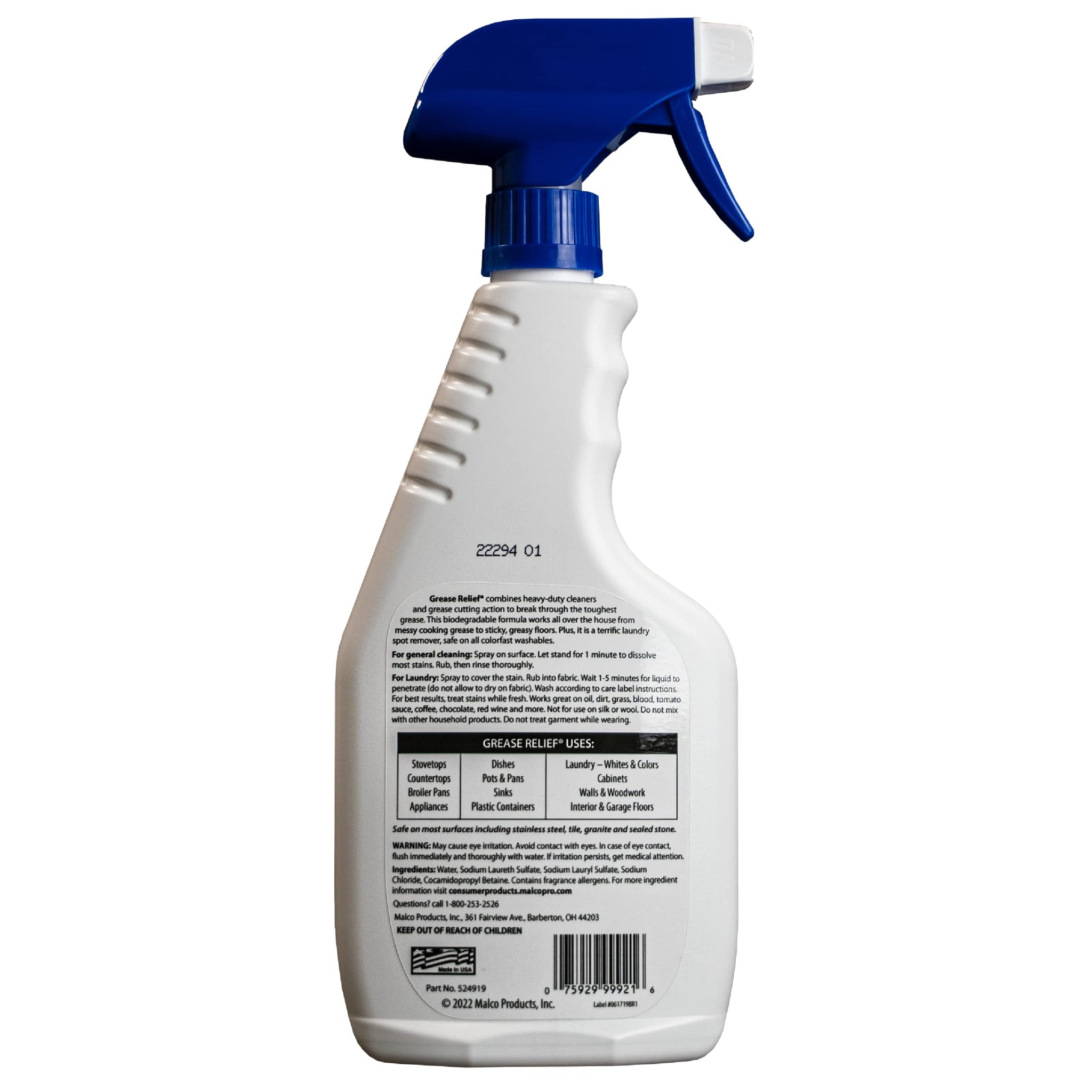 Grease relief Degreaser and Laundry Stain Remover - Heavy Duty Kitchen Cleaner Spray/All Purpose Degreaser for Stove Top, Oven, Grill, Car, Soil