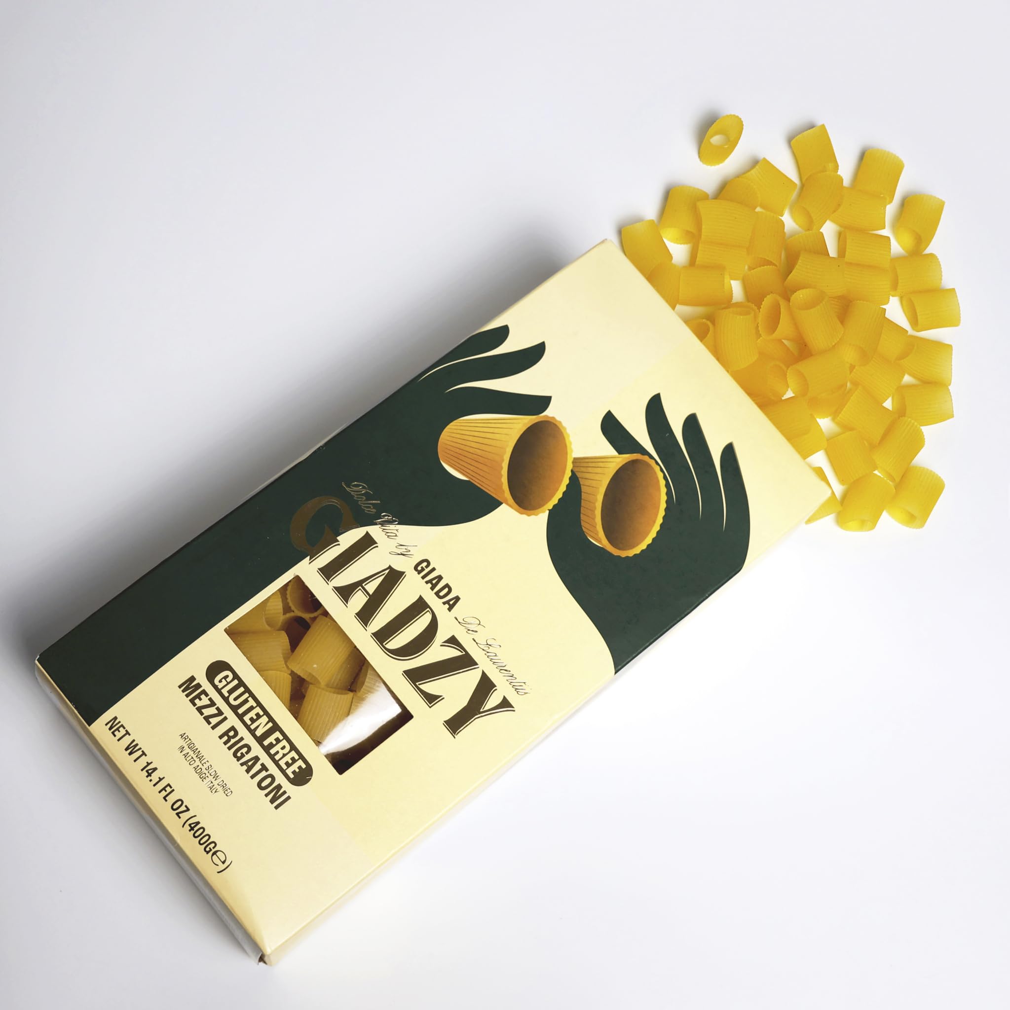 Giadzy by Giada De Laurentiis 3 Pack Gluten Free Variety Pasta - includes Caserecce, Taccole & Mezzi Rigatoni- Made in Italy, Artisanal, Clean
