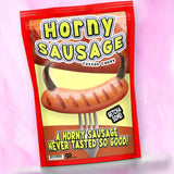 Horny Sausage Cotton Candy - Funny Food Gifts for Women - Sausage Gift for Sausage Lovers - Pink Strawberry Flavor - Stocking Stuffers for Wives