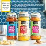 Khazana ORGANIC Chicken Korma Indian Simmer Sauce - 6 x 12.7oz Jars | Non-GMO, Vegan, Gluten Free, Kosher | Authentic Indian Meals Made Easy at Home!