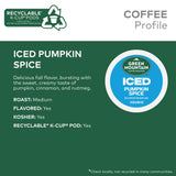 Green Mountain Coffee Brew Over Ice Pumpkin Spice, Keurig Single Serve K-Cup Pods, 10 Count