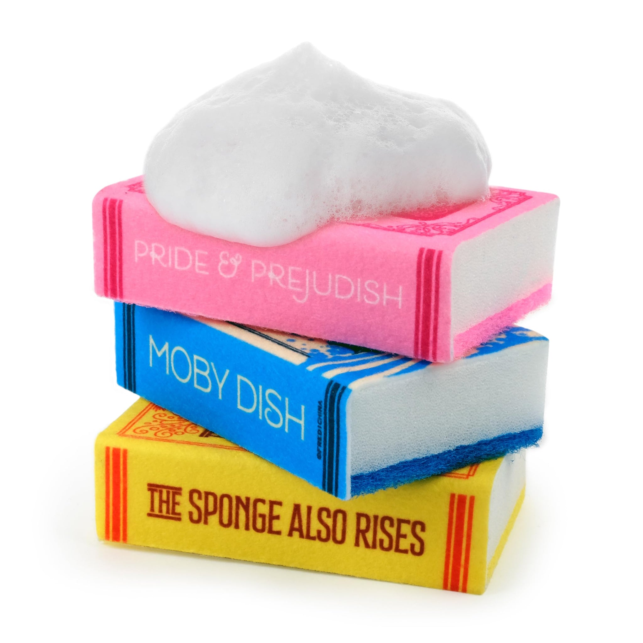 Genuine Fred Neat and Novel, Book Kitchen Sponges, Set of 3