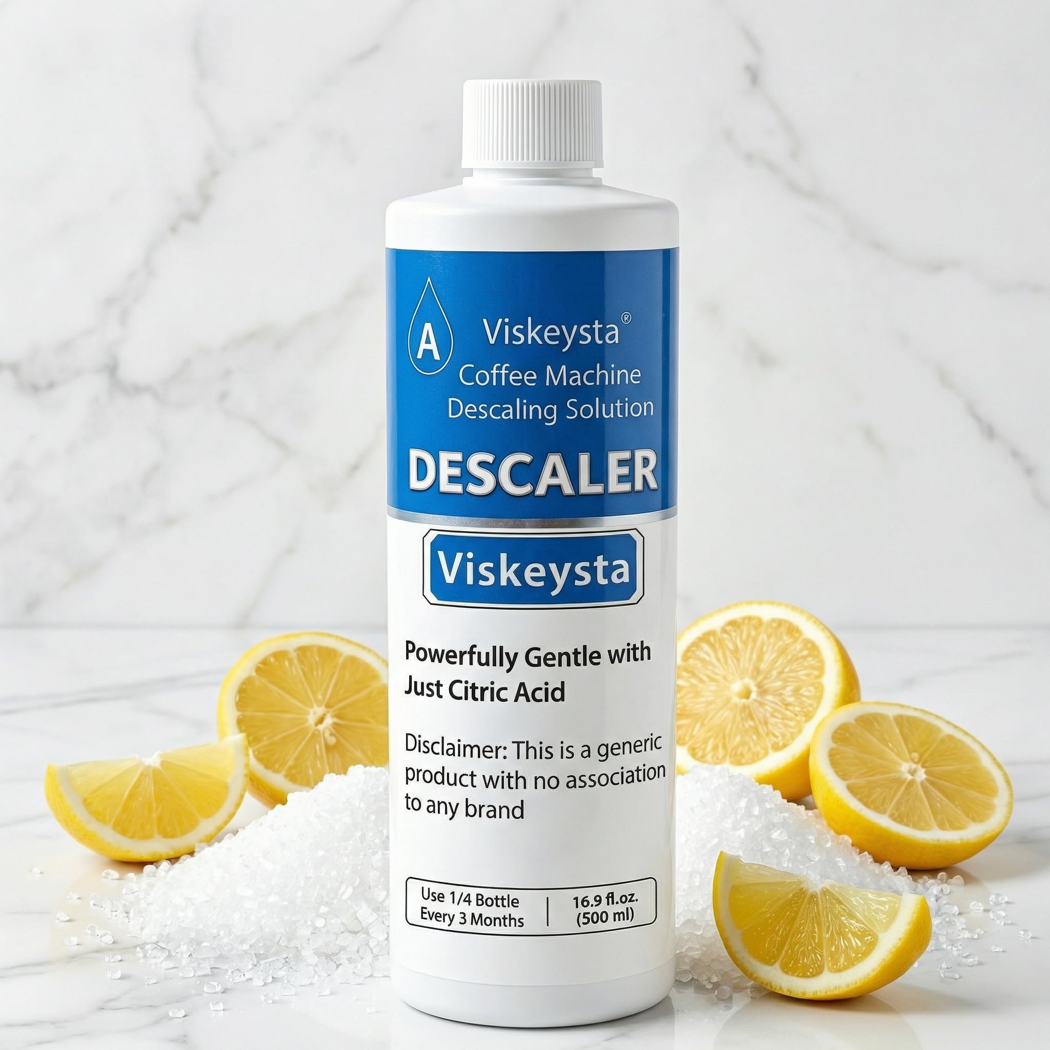 Viskeysta Descaling Solution Compatible with Cuisinart Coffee Machines, 500ml Bottle for 4 Uses