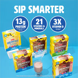 Nestle Carnation Breakfast Essentials Complete Nutritional Drink Rich Milk Chocolate/Classic French Vanilla/Strawberry Sensation Flavor 60 Ct