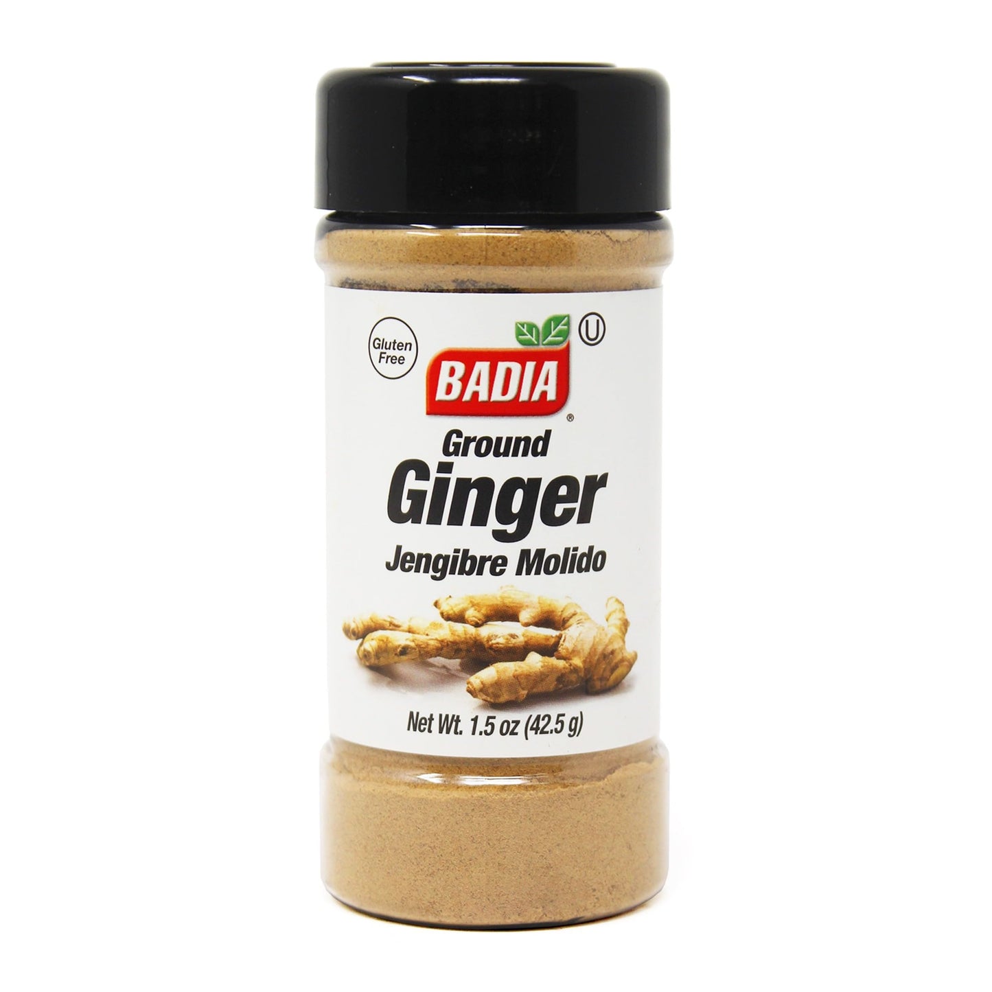Badia Ground Ginger Powder, 1.5 oz - Premium Ground Ginger Root for Cooking, Baking, Tea & Spice Blends - Warm, Aromatic Flavor