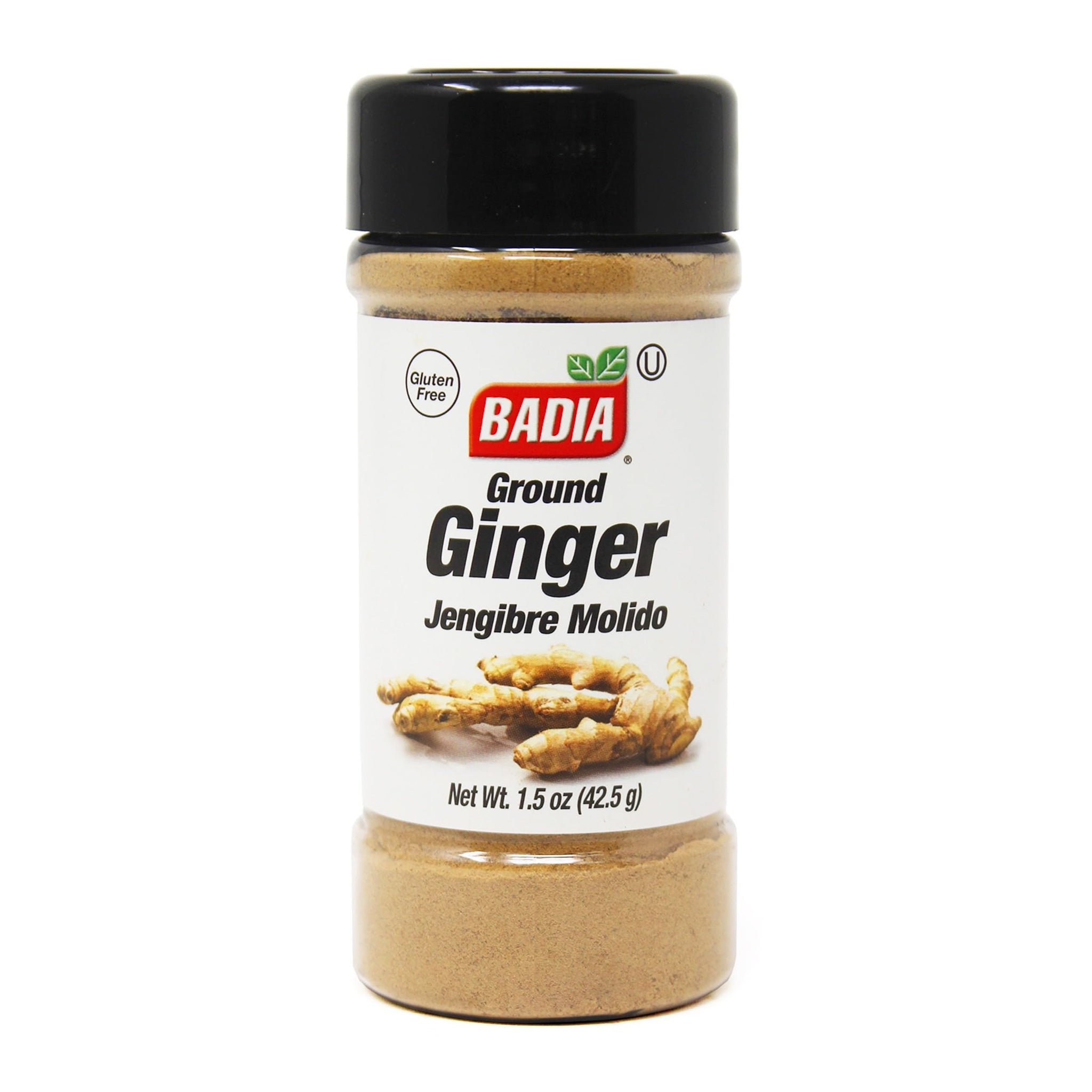 Badia Ground Ginger Powder, 1.5 oz - Premium Ground Ginger Root for Cooking, Baking, Tea & Spice Blends - Warm, Aromatic Flavor
