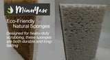 MinnYaso 12 Pack Natural Sponges | Hemp Sisal Plant Based Scrubber Scouring Sponge | Eco-Friendly Odor Free Biodegradable Compostable Wood Pulp |