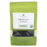 Biokoma Organic Elderberries Dried Fruits 100g (3.55oz) Immunity Digestion Boost Resealable Moisture Proof Pouch USDA Certified Organic Herbal Tea No
