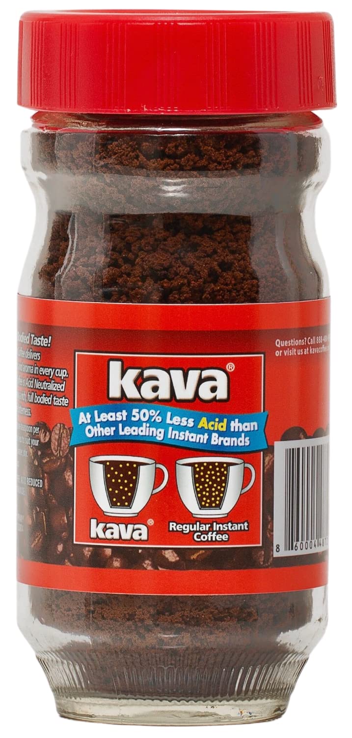 Kava Instant Coffee, Low Acid, 4 Ounce (Pack of 12)