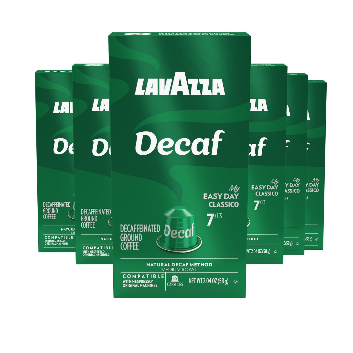 Lavazza Decaf Aluminum Capsules Compatible with Nespresso* Original Machines, Medium Roast (60 Capsules)