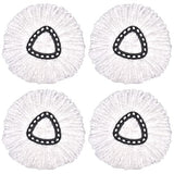 Spin Mop Replacement Head, 4 Pack Mop Replace Heads Compatible with 360 Degree Spin Mops, Microfiber Spinning Mop Refill, Easy Cleaning and Wring Spin