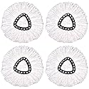 Spin Mop Replacement Head, 4 Pack Mop Replace Heads Compatible with 360 Degree Spin Mops, Microfiber Spinning Mop Refill, Easy Cleaning and Wring Spin