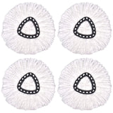 Spin Mop Replacement Head, 4 Pack Mop Replace Heads Compatible with 360 Degree Spin Mops, Microfiber Spinning Mop Refill, Easy Cleaning and Wring Spin