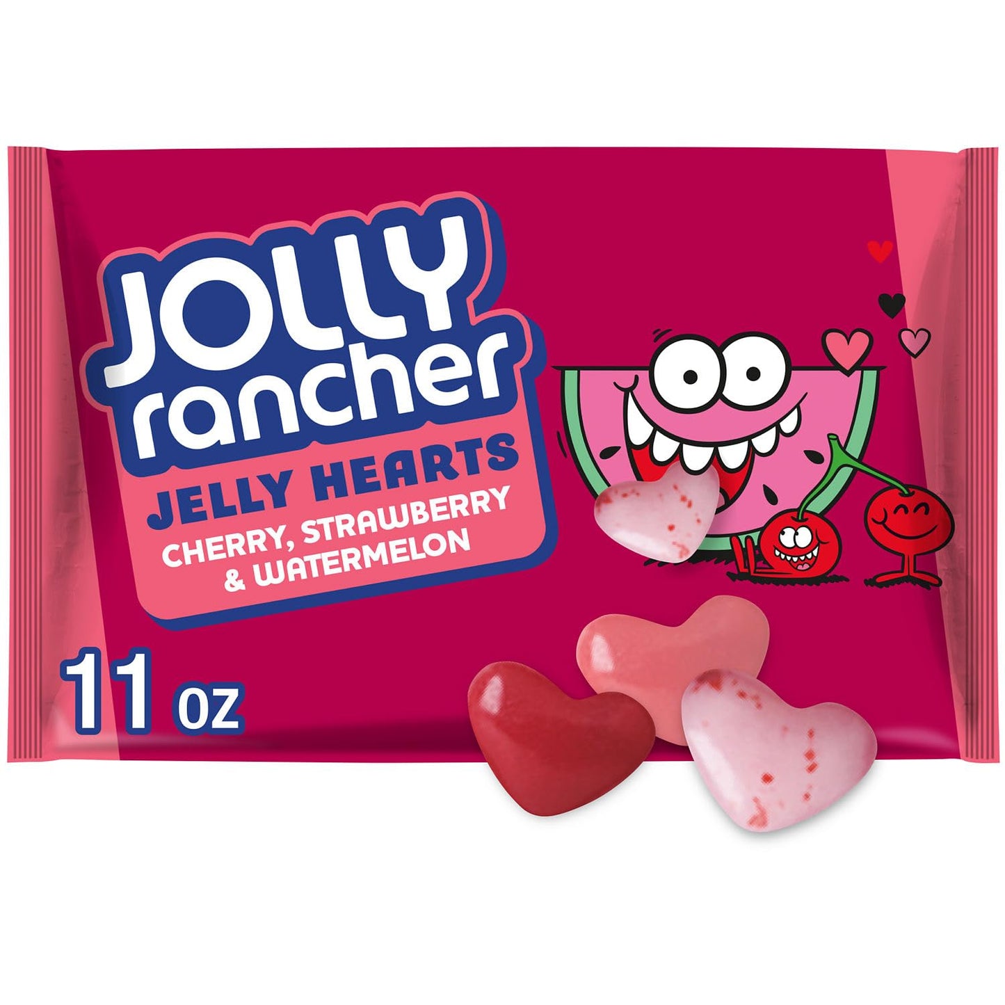 JOLLY RANCHER Assorted Fruit Flavored Jelly Hearts, Valentine's Candy Bag, 11 oz