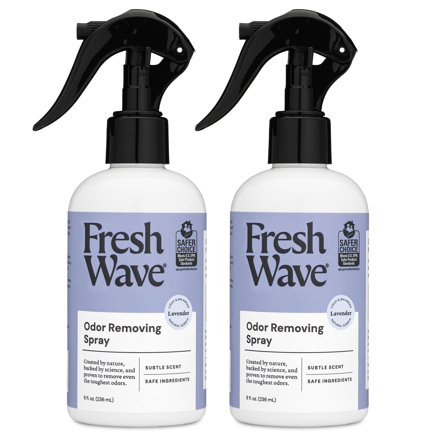 Fresh Wave Lavender Scent Odor Removing Spray, 8 fl. oz. | Pack of 2 | Odor Absorber for Home, Furniture, Fabrics & Trash | Safer Odor Relief