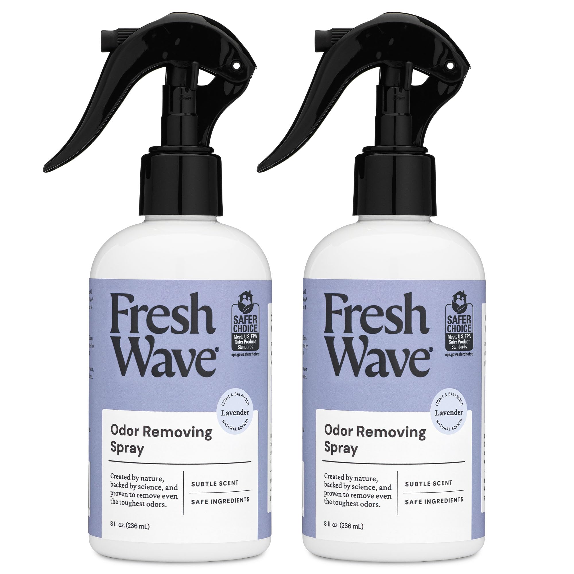 Fresh Wave Lavender Scent Odor Removing Spray, 8 fl. oz. | Pack of 2 | Odor Absorber for Home, Furniture, Fabrics & Trash | Safer Odor Relief