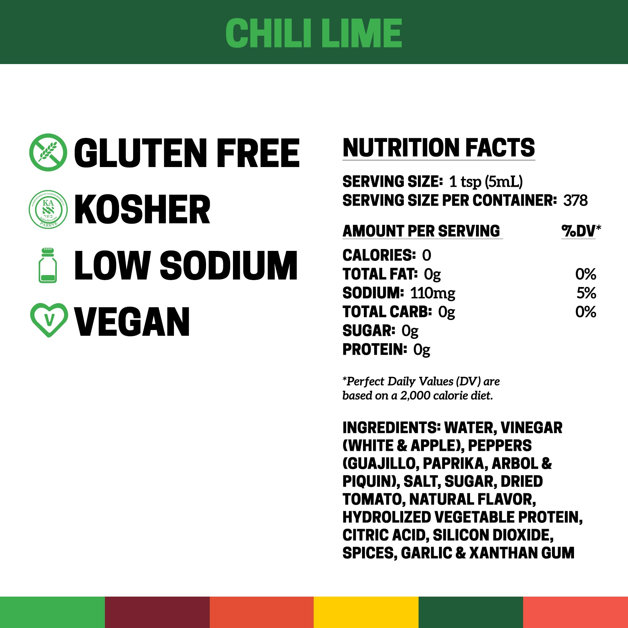 Cholula Chili Lime Hot Sauce, 64 fl oz - One 64 Fluid Ounce Bulk Container of Chili Lime Hot Sauce with Mexican Peppers, Lime and Signature Spice