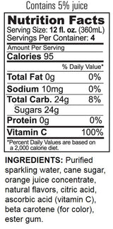 GuS Soda - Dry Valencia Orange - 12 oz (24 Glass Bottles)