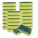 Sponge Individually Wrapped?24 PCS Dishwashing Sponge Scouring Pad Kitchen Dishcloth Suitable for Travel Apartments (Style 1)