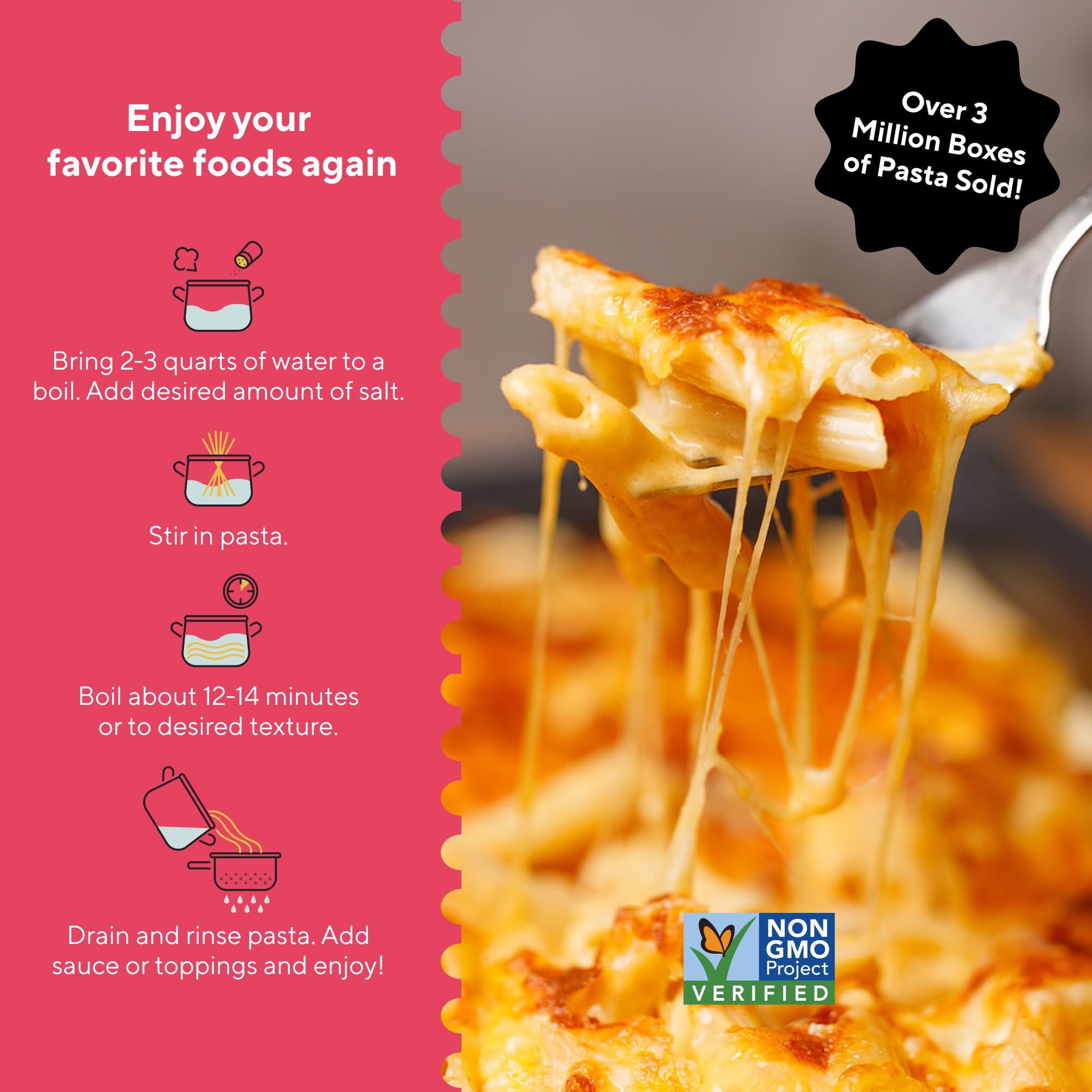 Fiber Gourmet Light Penne Low Net Carb Pasta - High Fiber, Keto Pasta with 48% Less Calories, 24g Fiber, Non-GMO, Made in Italy, Kosher Certified