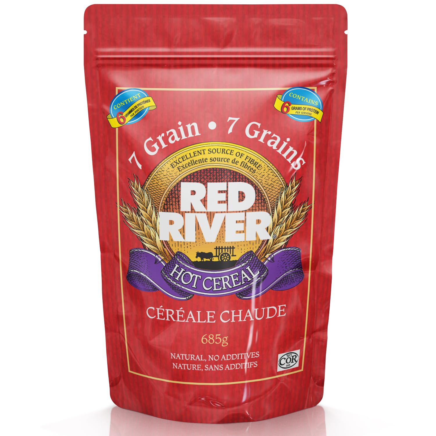 Red River Cereal 7 Grain Hot Cereal, Multigrain, High Fiber, 685g 1-Pack