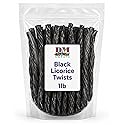 Black Licorice Twists - 1 lb Bag of Classic Soft & Chewy Licorice Candy - Bold Old?Fashioned Flavor - Fresh, Premium Quality Twists