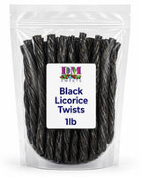 Black Licorice Twists - 1 lb Bag of Classic Soft & Chewy Licorice Candy - Bold Old?Fashioned Flavor - Fresh, Premium Quality Twists