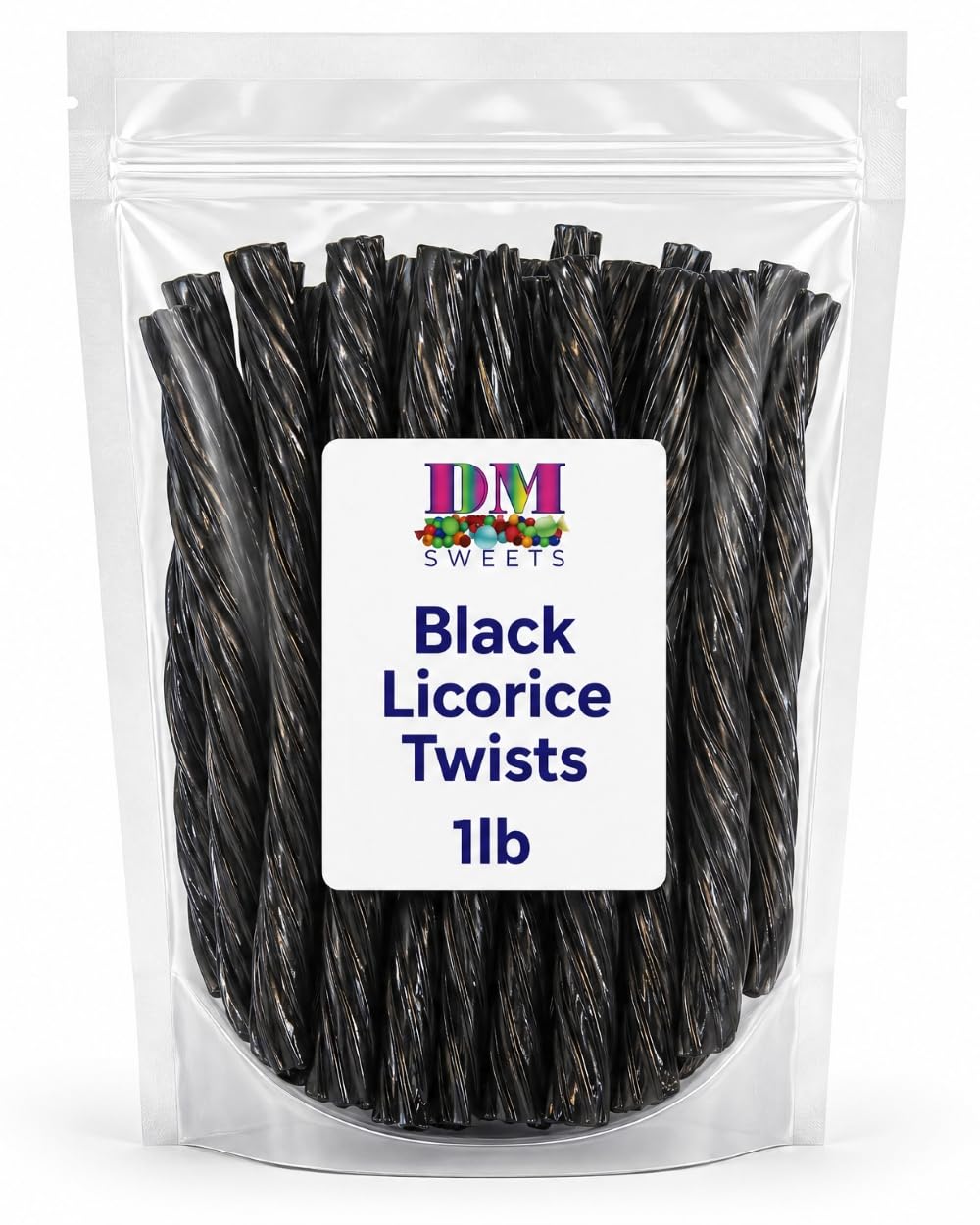 Black Licorice Twists - 1 lb Bag of Classic Soft & Chewy Licorice Candy - Bold Old?Fashioned Flavor - Fresh, Premium Quality Twists