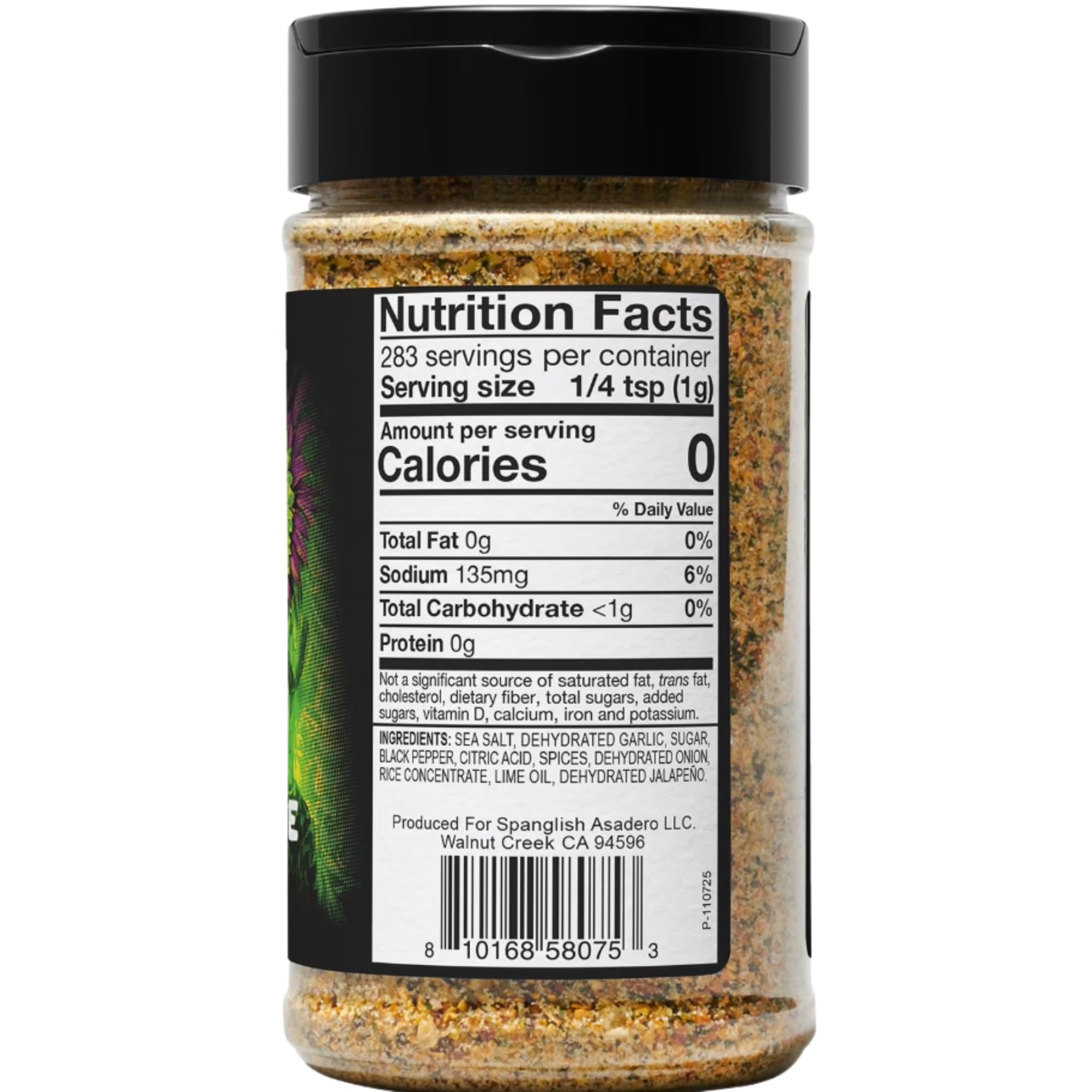 Spanglish Asadero Garlic & Lime Seasoning 2 Pack, 10 oz Bottles, Bold Garlic Citrus Blend with Jalapeño, Gluten Free Non-GMO Spice Mix for Chicken