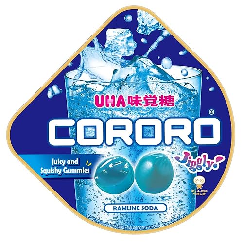 UHA CORORO (Ramune Soda / 40g x 6) Japanese Gummy Candy, Gummies (Juicy and Squishy/Made in Japan) kororo