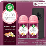 Air Wick Automatic Spray Starter Kit (Gadget + 2 Refills), Summer Delights, Essential Oils, Air Freshener, Odor Neutralization