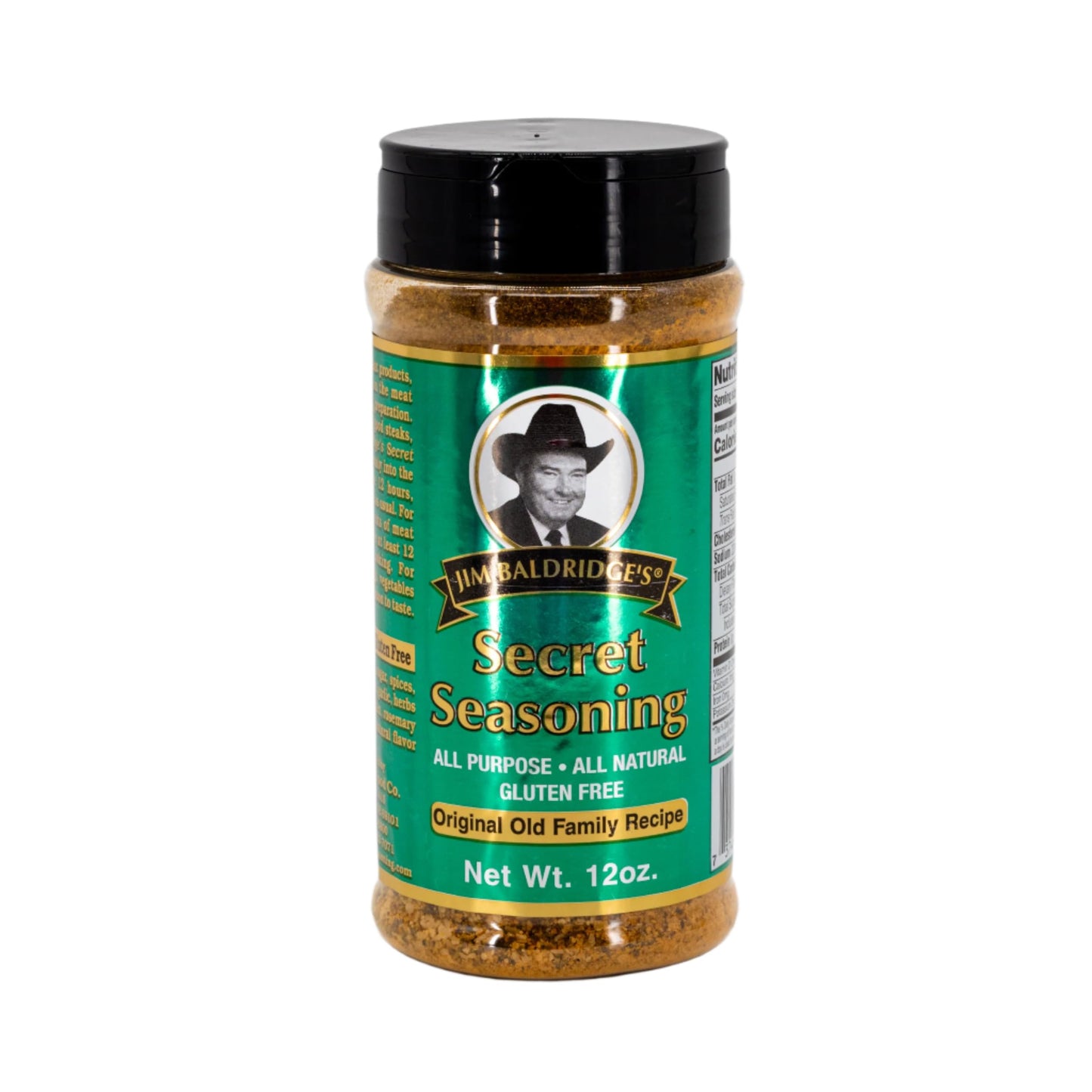 All Purpose Seasoning - Jim Baldridge Secret Seasoning 12 Oz Bottle - 12 Pack - All Natural - Gluten & MSG Free - Made in Nebraska USA - Unique Spice