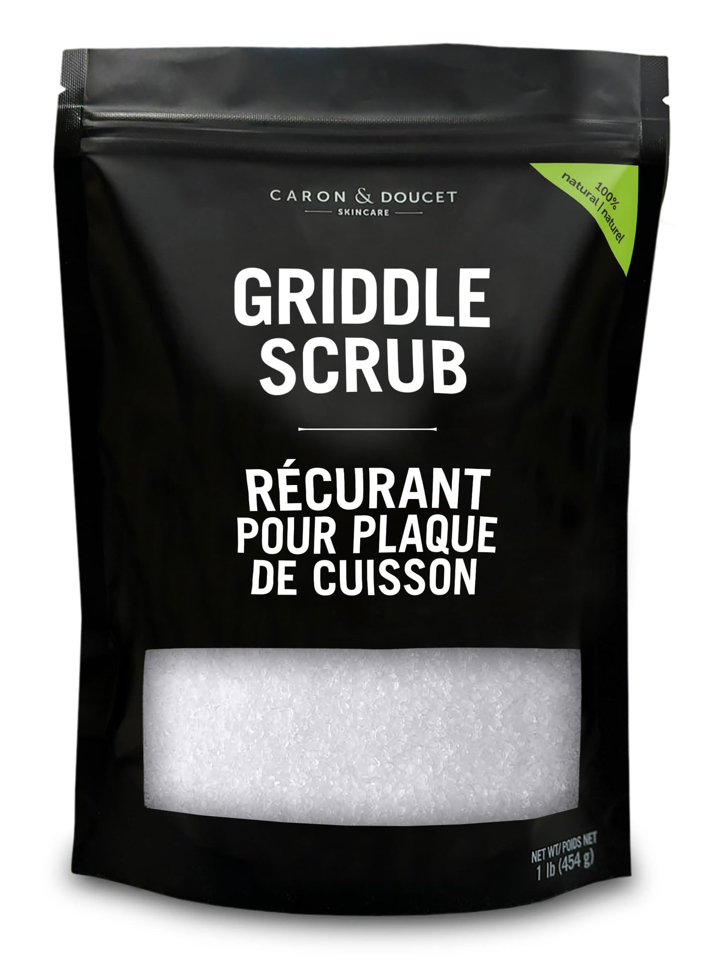 CARON & DOUCET Griddle Cleaning & Restoring Salt Scrub | 100% Natural | Best for Removing Rust Without Scratching & Care Before Cleaning, Washing