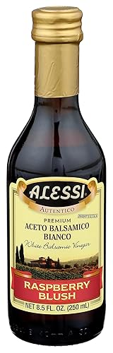 Alessi Foods White Balsamic Raspberry Blush Vinegar, 8.5 oz, Red