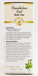 Celebration Herbals Dandelion Leaf Tea Organic Loose Pack