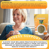 Damiana California Leaf 4oz | 100% Raw & Natural | Caffeine Free, Gluten Free, Sugar Free | Herbal Infusion Tea | Product of Mexico